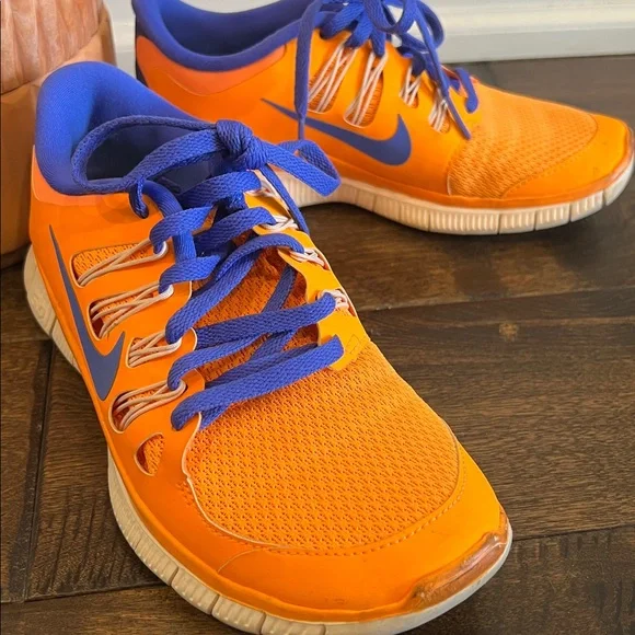 Neon Orange Nike Free Running Shoes - Picture 3 of 7